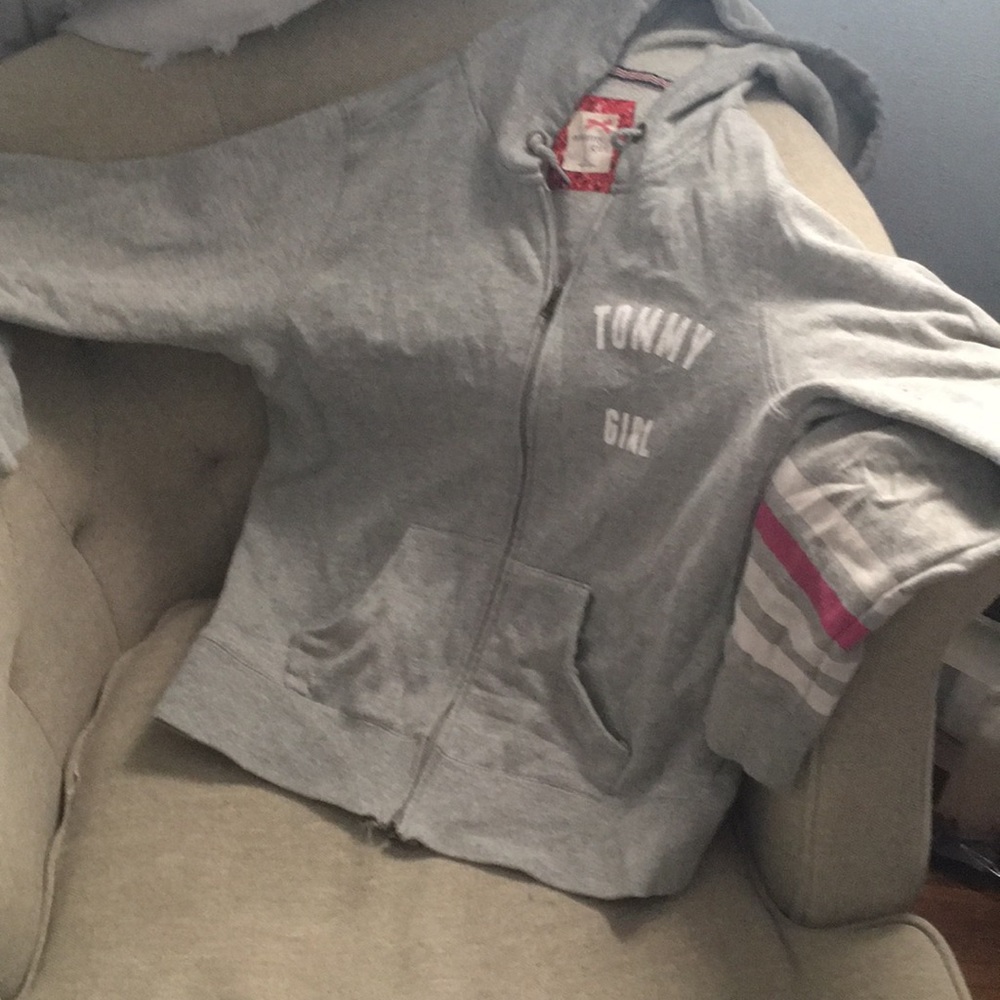 Tommy Hilfiger hoodie gray size Large
